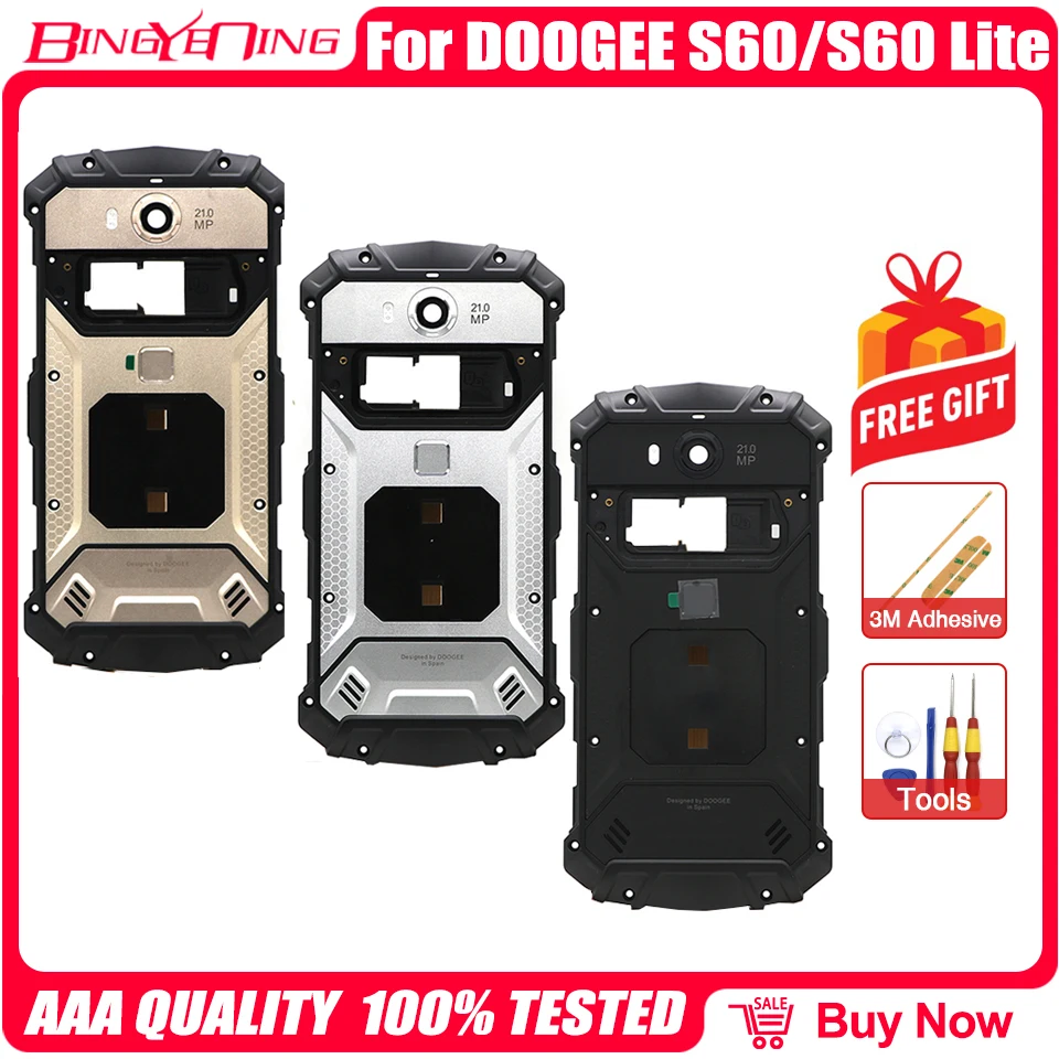 BingYeNing Новый оригинал для 5 2 дюйма Doogee S60 смартфон Батарея чехол защитный накладка