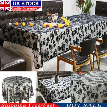New Fashion Halloween Skull Skeleton Cobweb Tablecloth Warp Knitted Ghost Party Tableclothes
New Fashion Halloween Skull Skeleton Cobweb Tablecloth Warp Knitted Ghost Party Tableclothes
