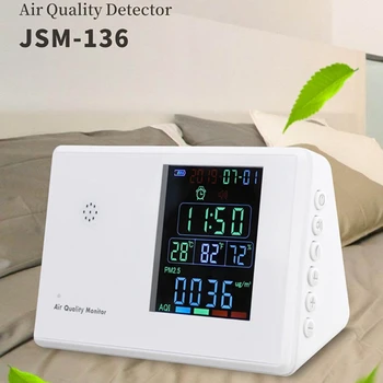 Air Quality Detector Formaldehyde Carbon Dioxide TVOC PM10 Tester Temperature Humidity Detection Meter Alarm Clock
Air Quality Detector Formaldehyde Carbon Dioxide TVOC PM10 Tester Temperature Humidity Detection Meter Alarm Clock