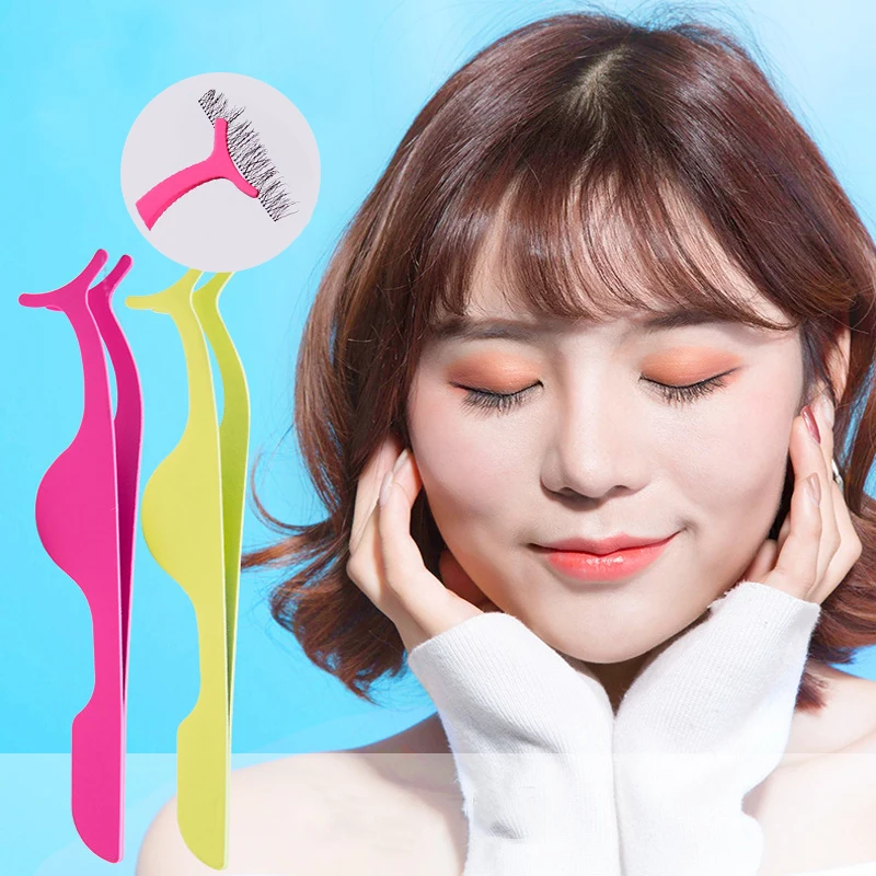 1PC False Eyelash Tweezers Fake Eyelashes Extension Applicator Eye Lashes Curler Nipper Auxiliary Clamp Makeup Forceps Tools
1PC False Eyelash Tweezers Fake Eyelashes Extension Applicator Eye Lashes Curler Nipper Auxiliary Clamp Makeup Forceps Tools