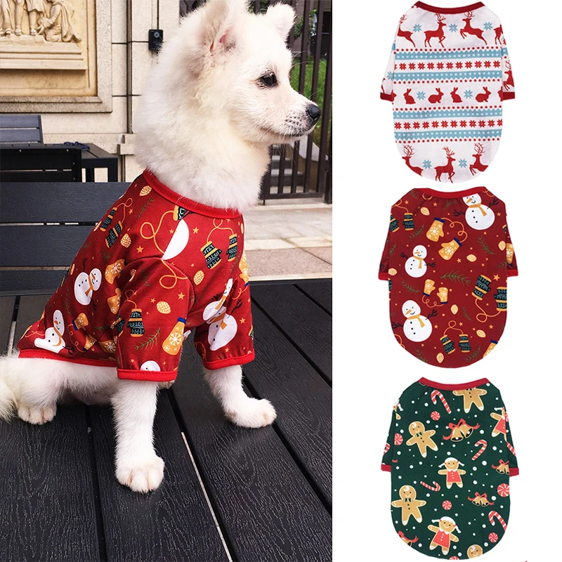 

Christmas Clothes for Small Dogs Coat Winter Warm Dog Shirt Cartoon Elk Christmas Dog Costume French Bulldog Yorkies Ropa Perro