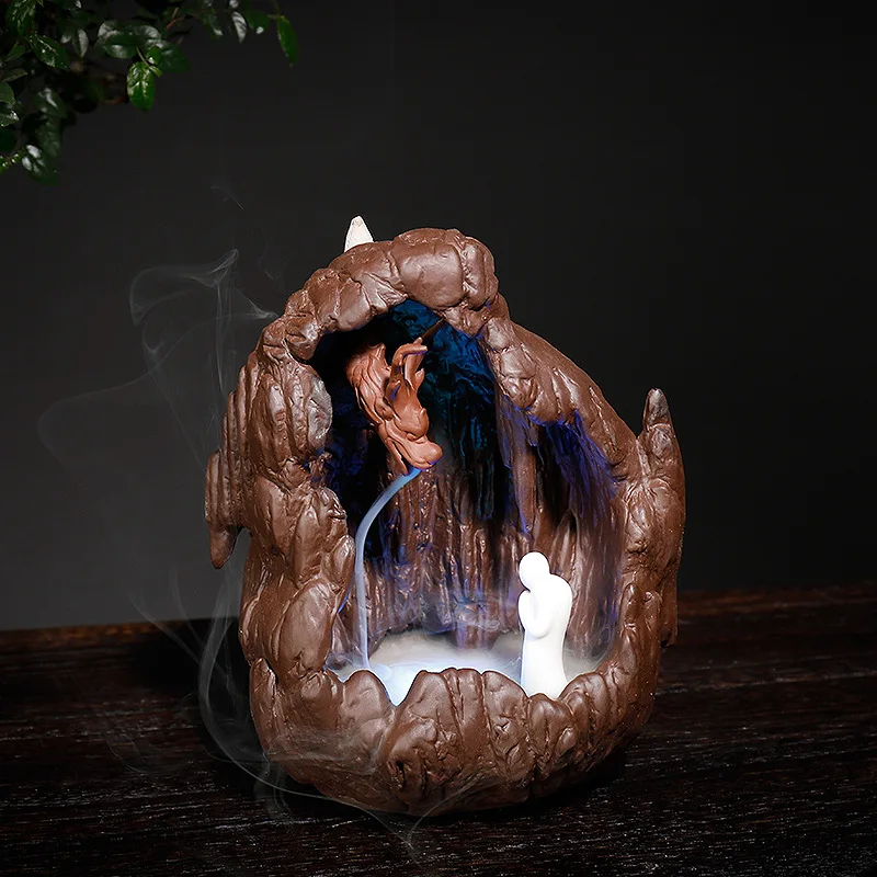 Zisha Backflow Incense Burner Creative LED Light Zisha Dragon Zen Home Decoration Decor Living Room Decor Feng Shui
Zisha Backflow Incense Burner Creative LED Light Zisha Dragon Zen Home Decoration Decor Living Room Decor Feng Shui