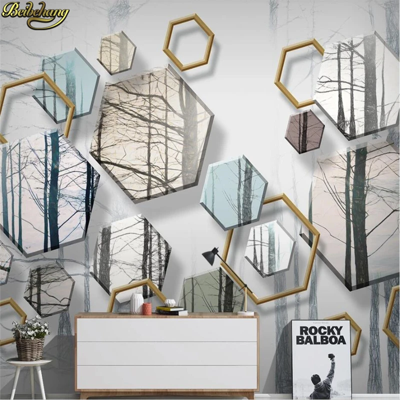 beibehang Custom wallpaper light luxury modern minimalist hand-painted forest forest stereo geometry TV background wall 3d mural
beibehang Custom wallpaper light luxury modern minimalist hand-painted forest forest stereo geometry TV background wall 3d mural