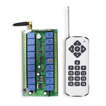18CH RF Wireless Remote Control Switch with long distance 433mhz Transmitter For lighting switch
18CH RF Wireless Remote Control Switch with long distance 433mhz Transmitter For lighting switch