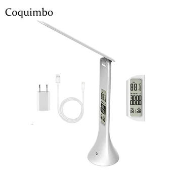 Table Lamp with Calendar Temperature Alarm Clock Table Light Foldable Dimmable USB Rechargeable Touch Switch LED Desk Lamp
Table Lamp with Calendar Temperature Alarm Clock Table Light Foldable Dimmable USB Rechargeable Touch Switch LED Desk Lamp