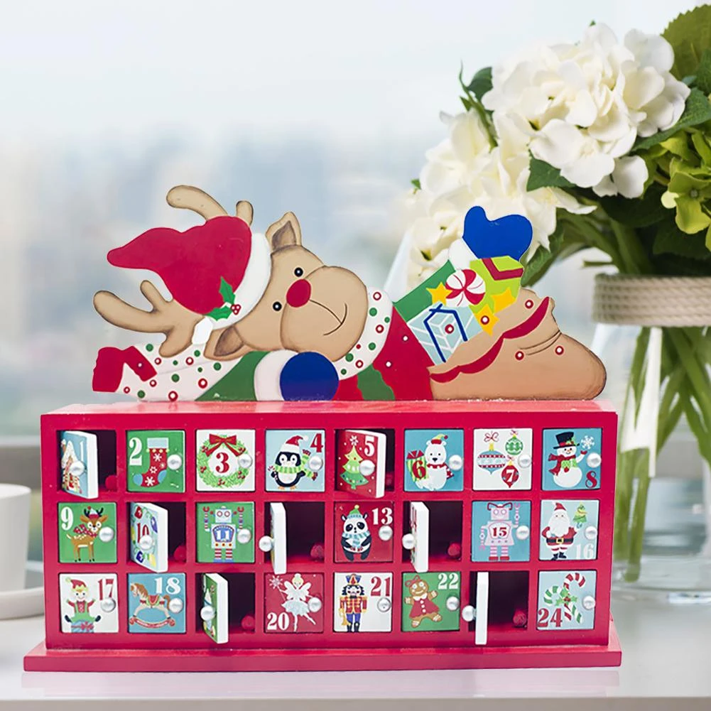 Christmas Advent Wooden Practical Decorative Home Storage Elk Drawer Ornament Painted Countdown Calendar Kid Desktop Gift
Christmas Advent Wooden Practical Decorative Home Storage Elk Drawer Ornament Painted Countdown Calendar Kid Desktop Gift
