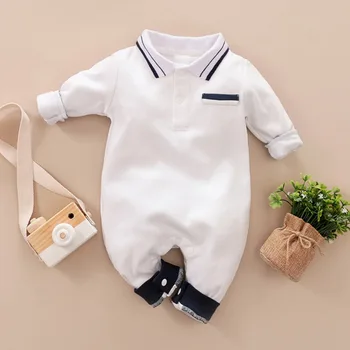 Newborn Kids Baby Boys Clothes Long Sleeve Blue White Romper Elegant Plain Cute Jumpsuit Cotton Sunsuit Gentlemen Outfits
Newborn Kids Baby Boys Clothes Long Sleeve Blue White Romper Elegant Plain Cute Jumpsuit Cotton Sunsuit Gentlemen Outfits
