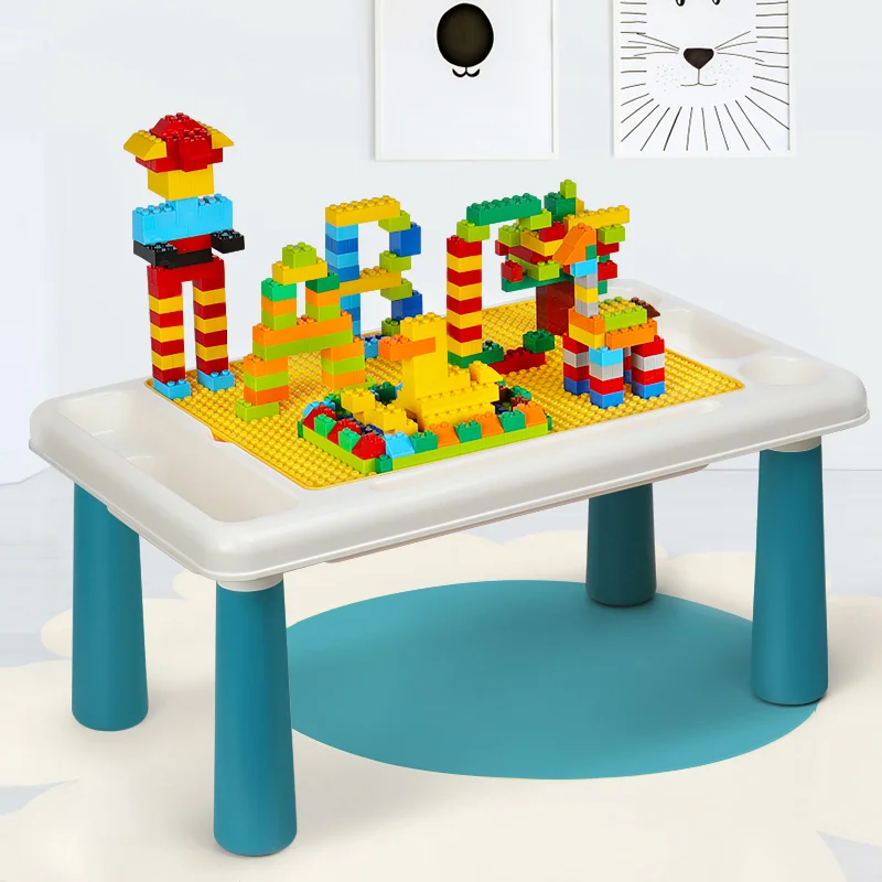 Kids Activity Table With 300PCS Small Building Blocks Compatible Dupoled Educational Table Large Block Toys For Children
Kids Activity Table With 300PCS Small Building Blocks Compatible Dupoled Educational Table Large Block Toys For Children