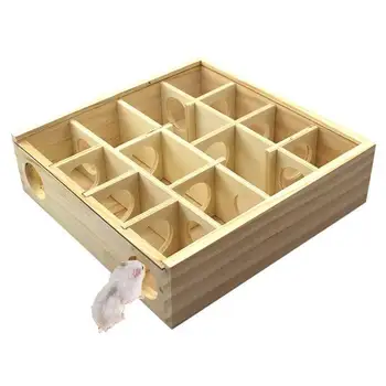 Wooden Maze Tunnel Toy With Cover, Small Pet Animals Activity Sport Gerbil Labyrinth Dwarf Hamster Play Toys Maze Tunnel Mice Wo
Wooden Maze Tunnel Toy With Cover, Small Pet Animals Activity Sport Gerbil Labyrinth Dwarf Hamster Play Toys Maze Tunnel Mice Wo