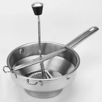 Stainless Steel Food Blender with 3 Perforated Discs Fruit Shredding Mud Vegetable Grater Baby Food Cooking Kitchen Mill Tools
Stainless Steel Food Blender with 3 Perforated Discs Fruit Shredding Mud Vegetable Grater Baby Food Cooking Kitchen Mill Tools