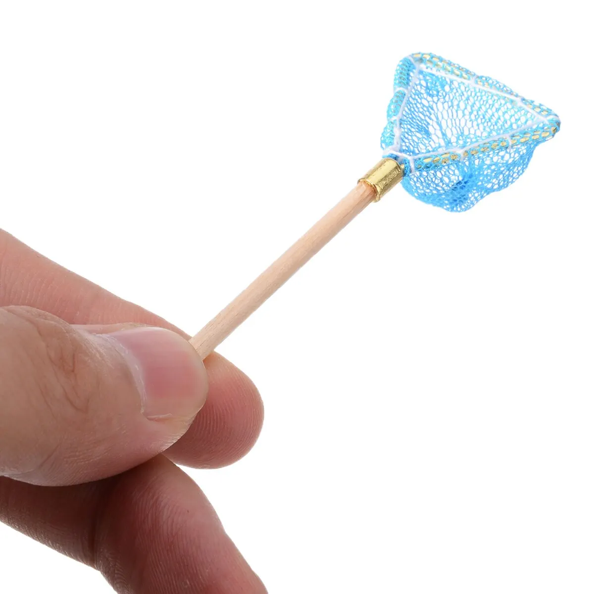 3pcs/set Fishing Rod Round Net Triangle Net Set For Miniature 1:12 Dollhouse Decor Garden Decoration