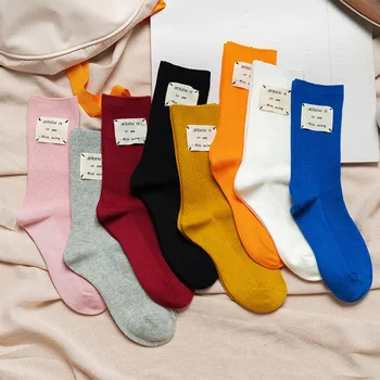 INS Autumn Winter Women Socks Female warm Cotton Socks Candy colors Japanese Harajuku Fashion Cloth label Skateboard Socks
INS Autumn Winter Women Socks Female warm Cotton Socks Candy colors Japanese Harajuku Fashion Cloth label Skateboard Socks