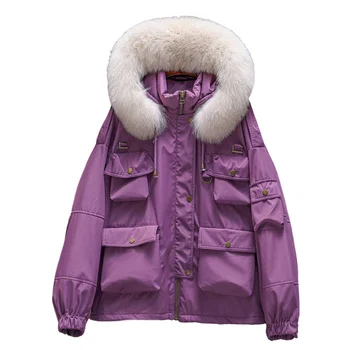 Down Jacket Women Harajuku Style Hooded Fur Collar Winter Coat Women Plus Size Casual Thick Winter Jackets Warm Outerwear C6594
Down Jacket Women Harajuku Style Hooded Fur Collar Winter Coat Women Plus Size Casual Thick Winter Jackets Warm Outerwear C6594