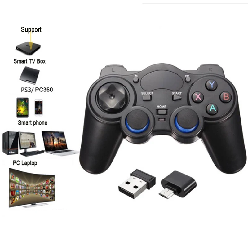 Беспроводной геймпад 2 4 ГГц джойстик контроллер Android для планшетных ПК Smart TV Box