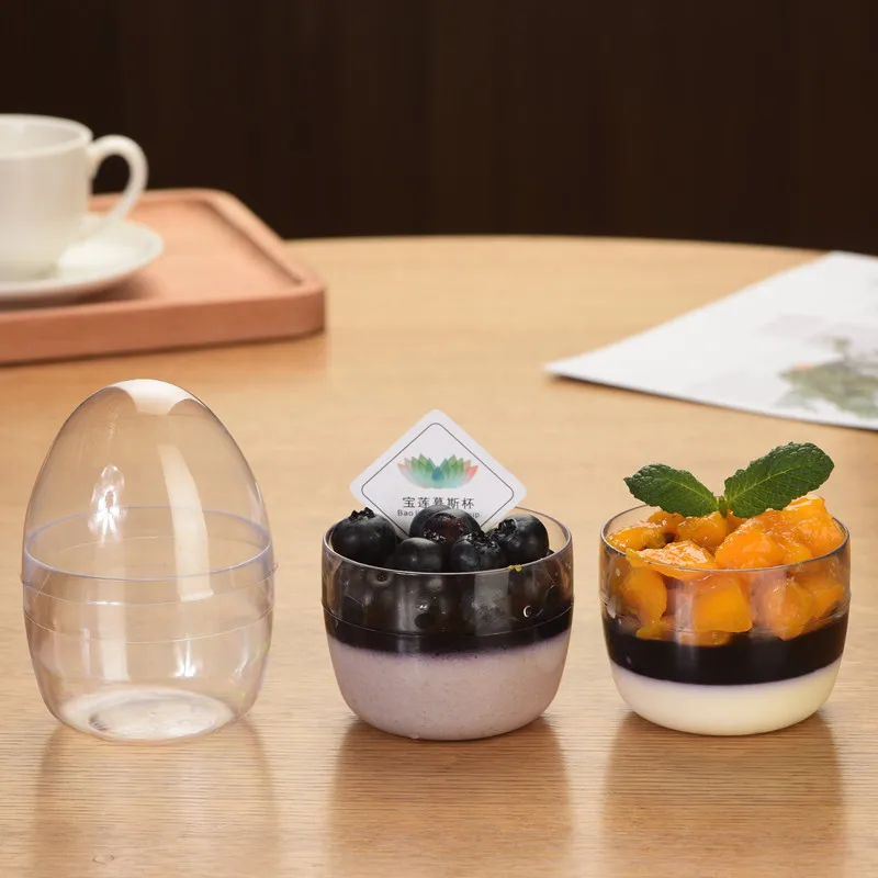 50pcs Creative transparent disposable pudding cup party wedding birthday funny jelly cake ice cream decor plastic cups with lid 
50pcs Creative transparent disposable pudding cup party wedding birthday funny jelly cake ice cream decor plastic cups with lid