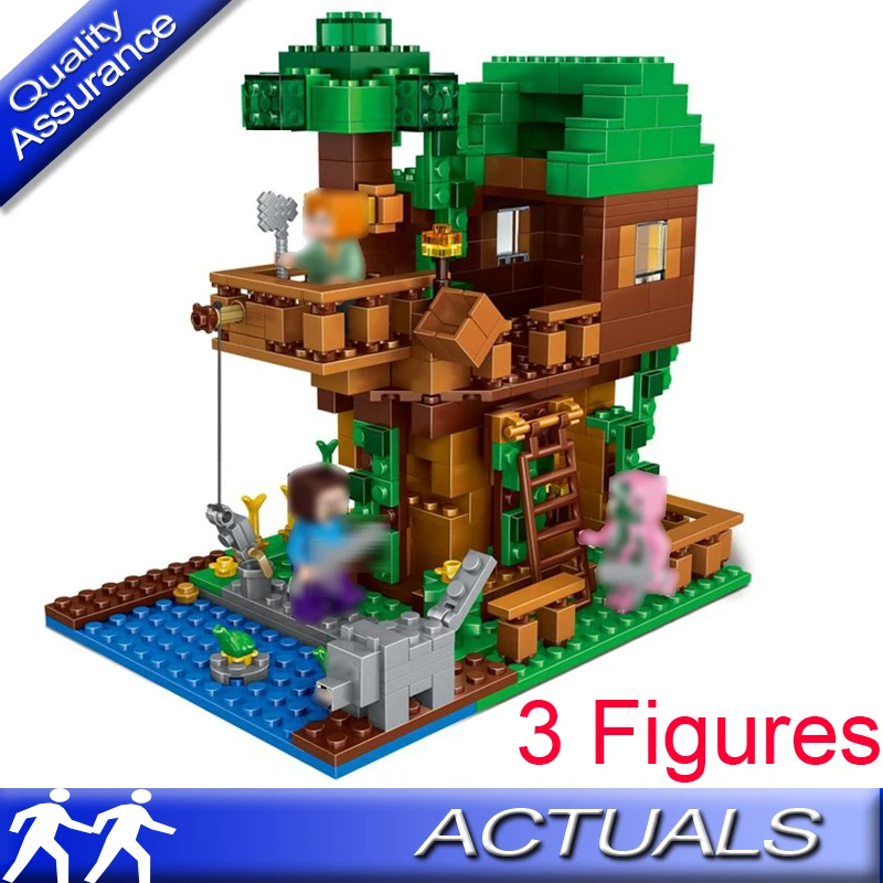 

18009 31137 ed My World Mini Tree House Building Blocks DIY MOC Model Bricks Enlighten Toys Compatible