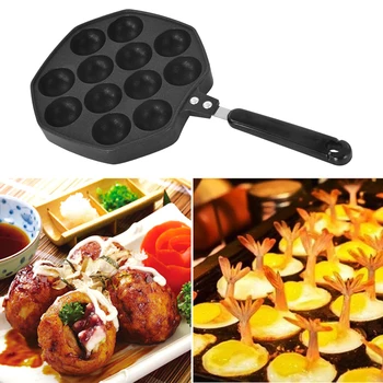 12 Cavities Aluminum Alloy Non-Stick Takoyaki Pan Maker Octopus Small Balls Baking Pan Home Cooking Tools Kitchenware 
12 Cavities Aluminum Alloy Non-Stick Takoyaki Pan Maker Octopus Small Balls Baking Pan Home Cooking Tools Kitchenware