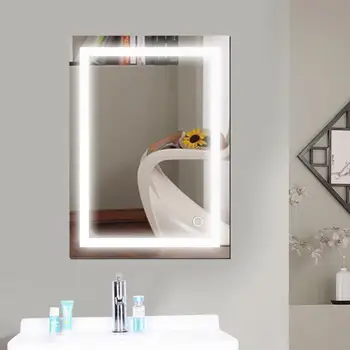 Touch Button LED Bathroom Mirror Wall Mounted Aluminum Frame Makeup Mirror Home Moisture Proof Lighted Mirrors
Touch Button LED Bathroom Mirror Wall Mounted Aluminum Frame Makeup Mirror Home Moisture Proof Lighted Mirrors