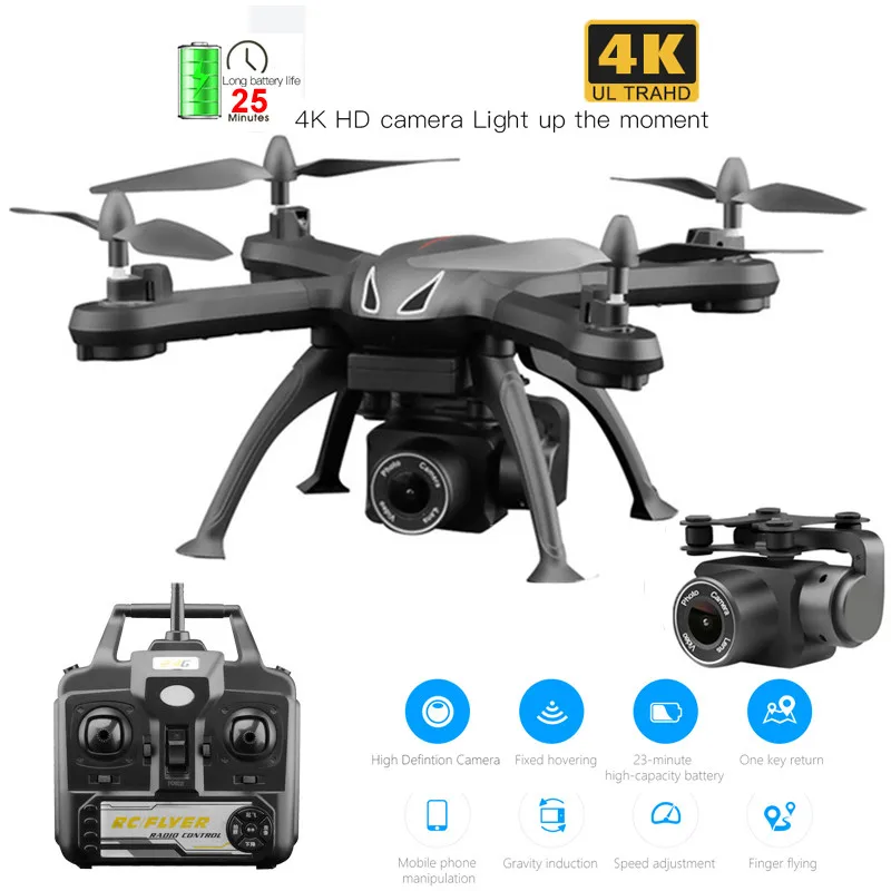 Best RC Drone 4K HD camera With Live Video Quadcopter WIFI FPV Drone One-button Return Flight Hover Fly 25mins RC Helicopter
Best RC Drone 4K HD camera With Live Video Quadcopter WIFI FPV Drone One-button Return Flight Hover Fly 25mins RC Helicopter