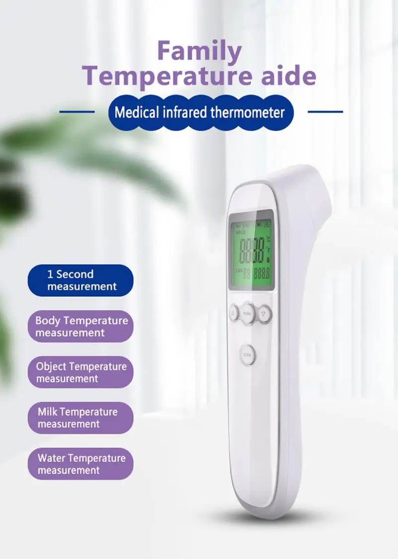 Baby Thermometer Infrared Digital LCD Body Measurement Forehead Ear Non-Contact Adult Body Fever IR Children Virus prevention
Baby Thermometer Infrared Digital LCD Body Measurement Forehead Ear Non-Contact Adult Body Fever IR Children Virus prevention