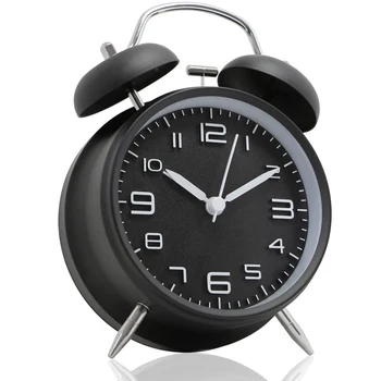 Metal Frame 3D Dial Alarm Clock 4 Inch Twin Bell with Backlight Function Desk Table Clock for Home Midnight Black Alarm Clock
Metal Frame 3D Dial Alarm Clock 4 Inch Twin Bell with Backlight Function Desk Table Clock for Home Midnight Black Alarm Clock