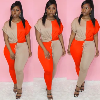 Wjustforu Two Piece Set Women Summer Fashion Splicing Bodycon Set Streetwear Short Sleeve Top And Pencil Pants Tracksuit Female
Wjustforu Two Piece Set Women Summer Fashion Splicing Bodycon Set Streetwear Short Sleeve Top And Pencil Pants Tracksuit Female
