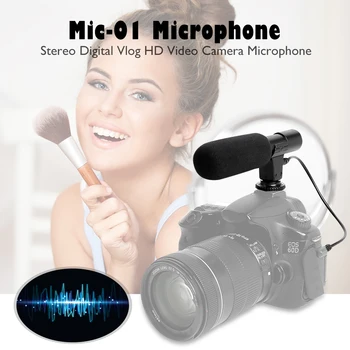 Mic-01 Stereo External Professional Camera Microphone DC 3V for Nikon Z6 D7200 D5600 Maximum Sound Pressure Level 120 dB
Mic-01 Stereo External Professional Camera Microphone DC 3V for Nikon Z6 D7200 D5600 Maximum Sound Pressure Level 120 dB