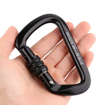 28KN Screw Lock Rock Climbing Carabiner Aircraft Grade Aluminum Rescue D Buckle
28KN Screw Lock Rock Climbing Carabiner Aircraft Grade Aluminum Rescue D Buckle