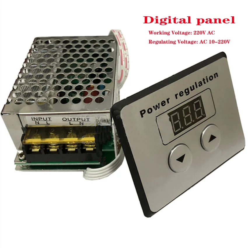 AC SCR Voltage Power Regulator Dimmer 4000W 220V Electric Motor Speed Temperature Controller For Electric Furnace Water Heater
AC SCR Voltage Power Regulator Dimmer 4000W 220V Electric Motor Speed Temperature Controller For Electric Furnace Water Heater