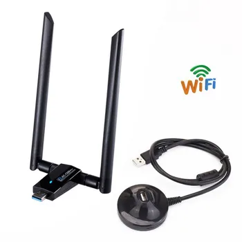 2.4/5GHz 1200Mbps Wireless USB Network Card USB3.0 Wifi Receiver Adapter With Antenna For PC Laptop
2.4/5GHz 1200Mbps Wireless USB Network Card USB3.0 Wifi Receiver Adapter With Antenna For PC Laptop