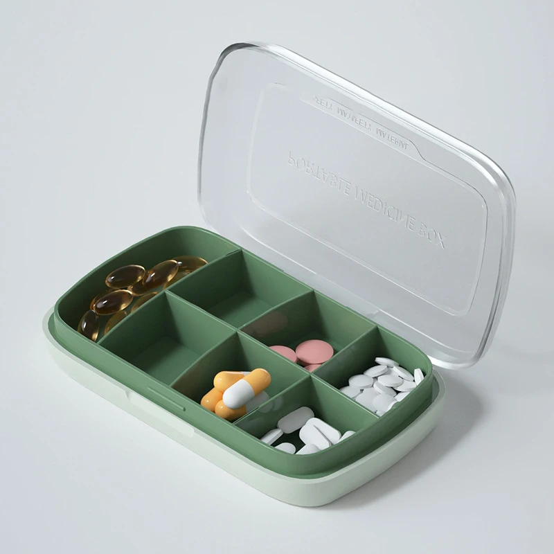 

7 Grids Pill Box 7 Day Weekly Drug Storage Boxes Vitamin Medicine Tablet Compartment Dispenser Travel Pill Storage Organizer