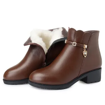 2019 New Fashion Autumn Winter Boots Warm Plush / Wool Snow Boots Women Boot Thick Heel Genuine Leather Shoes Woman Ankle Boots 
2019 New Fashion Autumn Winter Boots Warm Plush / Wool Snow Boots Women Boot Thick Heel Genuine Leather Shoes Woman Ankle Boots