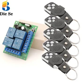 433Mhz Universal Wireless Remote Control DC 12V 10A 4CH rf Relay receiver and Transmitter for Garage/car trunk / Motor switch
433Mhz Universal Wireless Remote Control DC 12V 10A 4CH rf Relay receiver and Transmitter for Garage/car trunk / Motor switch