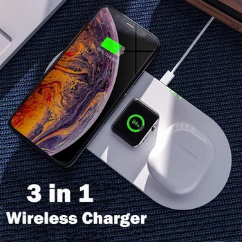 3 in 1 Wireless Charger For Apple watch 5 4 Fast Charging For iPhone 11/11Pro/X/XS/8 for Apple Watch Series 5 4 3 Airpods 1 2
3 in 1 Wireless Charger For Apple watch 5 4 Fast Charging For iPhone 11/11Pro/X/XS/8 for Apple Watch Series 5 4 3 Airpods 1 2