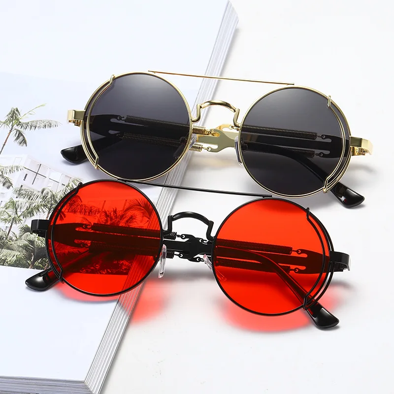 2020 Classic Steampunk Round Retro Sunglasses Anti UV Individual Round Metal Frame Unisex Trend Color Film Sunglasses 
2020 Classic Steampunk Round Retro Sunglasses Anti UV Individual Round Metal Frame Unisex Trend Color Film Sunglasses