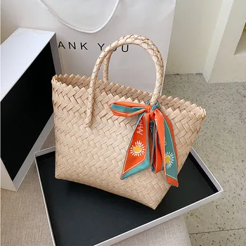Bowknot Scarf Design Woven Handbags For Women 2020 Lady Summer Beach Solid Color High Capacity Travel Hand bag and Tote
Bowknot Scarf Design Woven Handbags For Women 2020 Lady Summer Beach Solid Color High Capacity Travel Hand bag and Tote