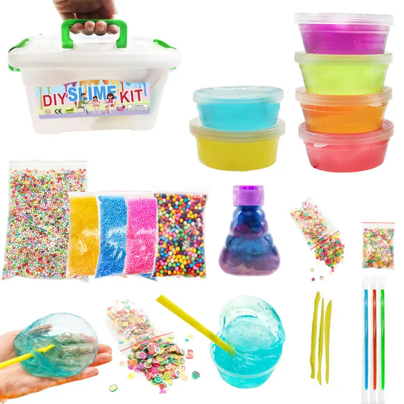 Color Mud DIY Slime Kit Modeling Clay Foam Ball Fruit Slice Filler Snow Mud Crystal Slime Toy For Children Soft Clay Making Tool
Color Mud DIY Slime Kit Modeling Clay Foam Ball Fruit Slice Filler Snow Mud Crystal Slime Toy For Children Soft Clay Making Tool