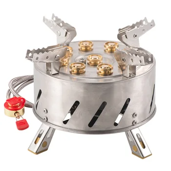 Camping Stove Self-Driving Tour Outdoor Stainless Steel 9-Head Stove Portable 9 Hole Fire And Brimstone Stove 
Camping Stove Self-Driving Tour Outdoor Stainless Steel 9-Head Stove Portable 9 Hole Fire And Brimstone Stove
