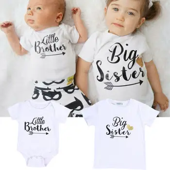 Little Brother Toddler Baby Rompe Girl Big Sister Tops Matching Outfits Support wholesale
Little Brother Toddler Baby Rompe Girl Big Sister Tops Matching Outfits Support wholesale