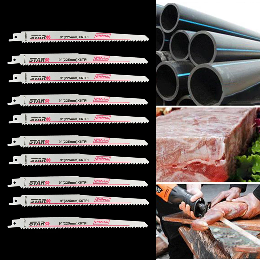Reciprocating Jig Saw Blade Bimetal Woodworking DIY Tool Multifunctional For Metal And Wood Cutting 10pcs/set
Reciprocating Jig Saw Blade Bimetal Woodworking DIY Tool Multifunctional For Metal And Wood Cutting 10pcs/set