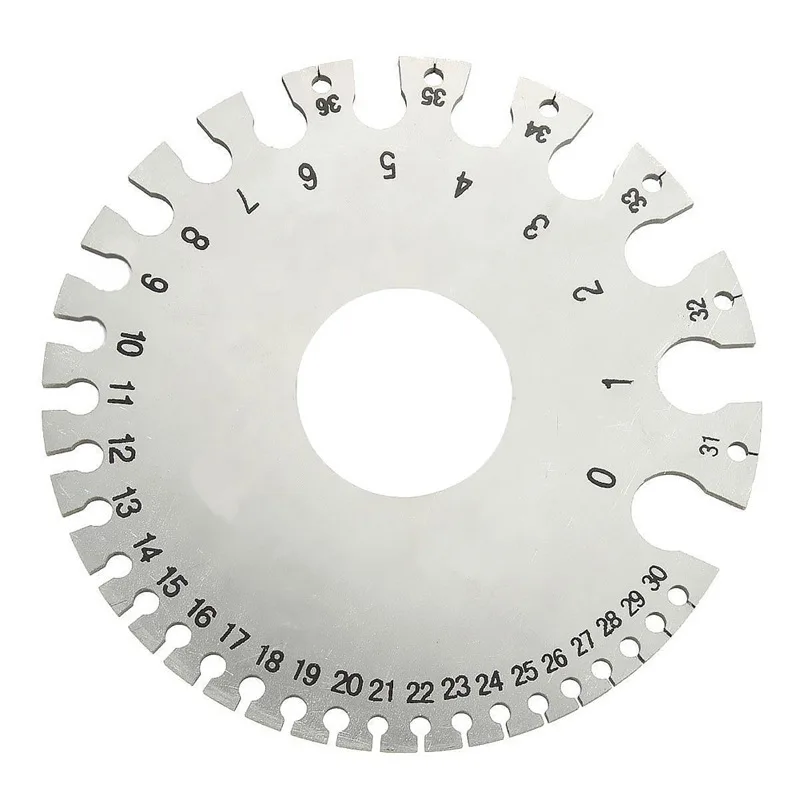 0-36 Round steel gauge AWG Wire gauge Diameter thickness Ruler measurement Tool for Woodworking metal processing
0-36 Round steel gauge AWG Wire gauge Diameter thickness Ruler measurement Tool for Woodworking metal processing