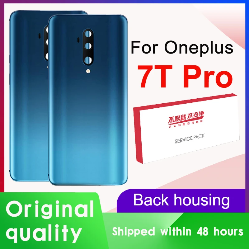 Оригинальный сменный задний корпус для Oneplus 7T Pro задняя крышка аккумулятор стекло