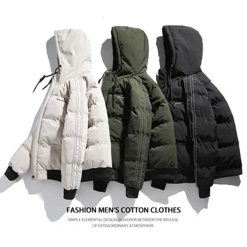 2019 Winter Clothes Cotton-padded Clothes Man Thickening Short Mianfu Handsome Joker Loose Coat Trend Even Hat Cotton-padded 
2019 Winter Clothes Cotton-padded Clothes Man Thickening Short Mianfu Handsome Joker Loose Coat Trend Even Hat Cotton-padded