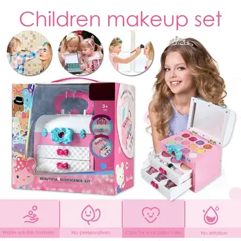 Girls Dressing Cosmetic Toy Kids Make Up Toy Set Pretend Play Princess Pink Makeup Beauty Safety Non-toxic Kit Toy For Girl Gift 
Girls Dressing Cosmetic Toy Kids Make Up Toy Set Pretend Play Princess Pink Makeup Beauty Safety Non-toxic Kit Toy For Girl Gift