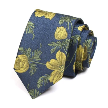 

New Design Mens Floral Jacquard Tie High Quality 7CM Ties For Men Fashion Formal Neck Tie Gentleman Business Work Party Necktie