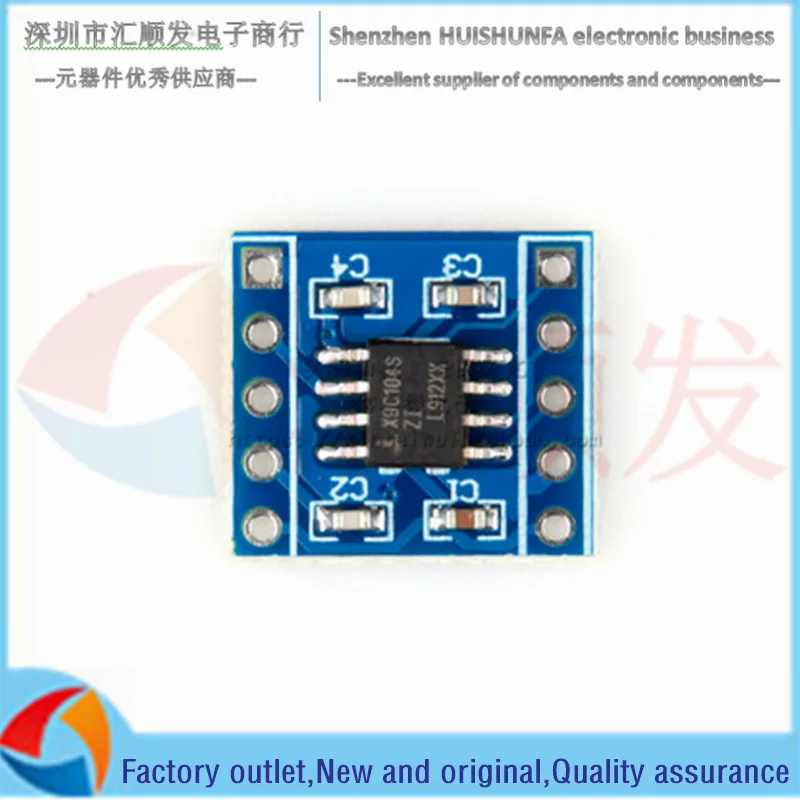 X9C104 digital potentiometer module adjust bridge balance sensor/100-step programmable resistor
X9C104 digital potentiometer module adjust bridge balance sensor/100-step programmable resistor