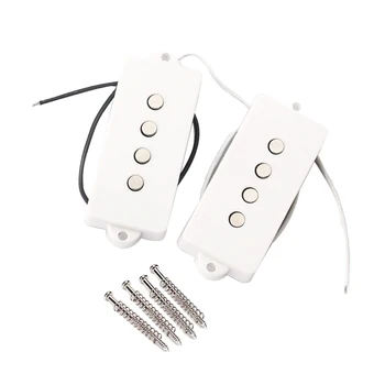 1 Set Noiseless 4 Strings Electric Bass Pickups White with Screws DIY
1 Set Noiseless 4 Strings Electric Bass Pickups White with Screws DIY