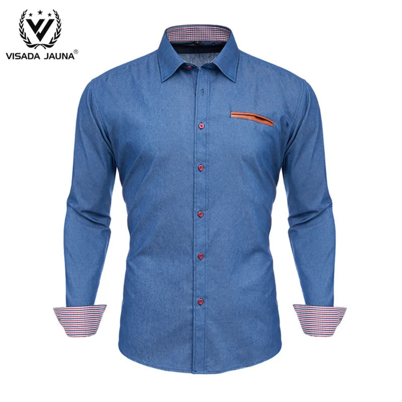 Shirts Korean Clothes Denim Shirt For Men Long Sleeve Blusas Blouse Plaid Plus Size Clothing Koszule Camisa Masculina Summer
Shirts Korean Clothes Denim Shirt For Men Long Sleeve Blusas Blouse Plaid Plus Size Clothing Koszule Camisa Masculina Summer