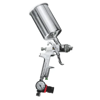 1.4mm 1L HVLP Gravity Feed Spray Gun Auto Paint Primer Metal Flake With Locking Air Pressure Regulator Spray Gun Set
1.4mm 1L HVLP Gravity Feed Spray Gun Auto Paint Primer Metal Flake With Locking Air Pressure Regulator Spray Gun Set