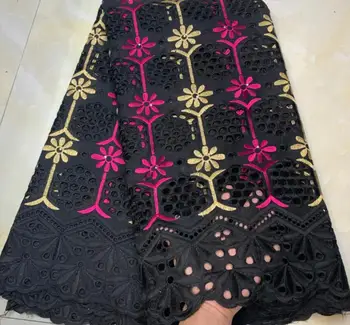 Hot Selling 100% Cotton African Dry Lace Fabric Nigerian Lace Fabric 2019 High Quality Swiss Voile In Switzerland FSH055 BLACK 
Hot Selling 100% Cotton African Dry Lace Fabric Nigerian Lace Fabric 2019 High Quality Swiss Voile In Switzerland FSH055 BLACK